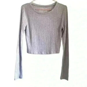 Basic Pastel Purple Cropped Long sleeve